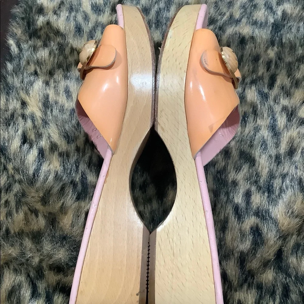 CHANEL ORANGE | PINK PATENT LEATHER‎ SANDALS